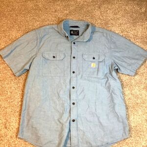 Carhartt Light Blue Casual Button Down Shirt
